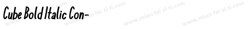 Cube Bold Italic Con字体转换